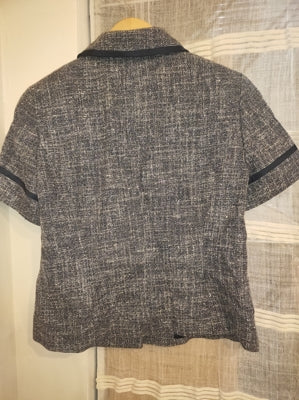 Preloved Navy Short Sleeve Fitted Jacket