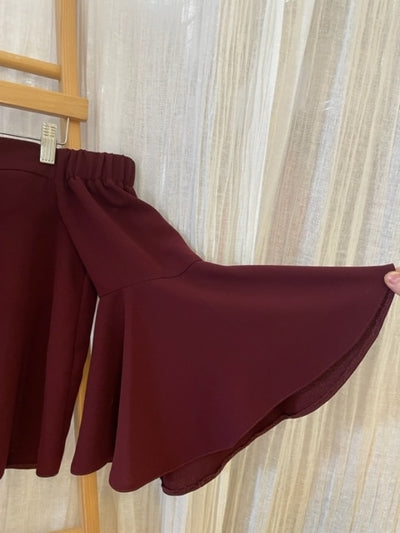 Preloved Off the shoulder maroon bell sleeve top