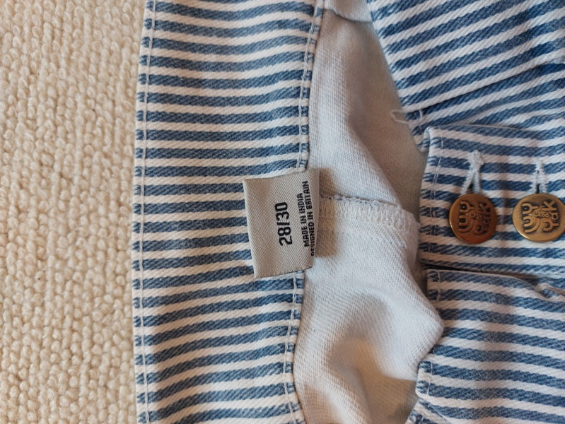 Preloved Lucy and Yak Addisons in blue and white pinstripe