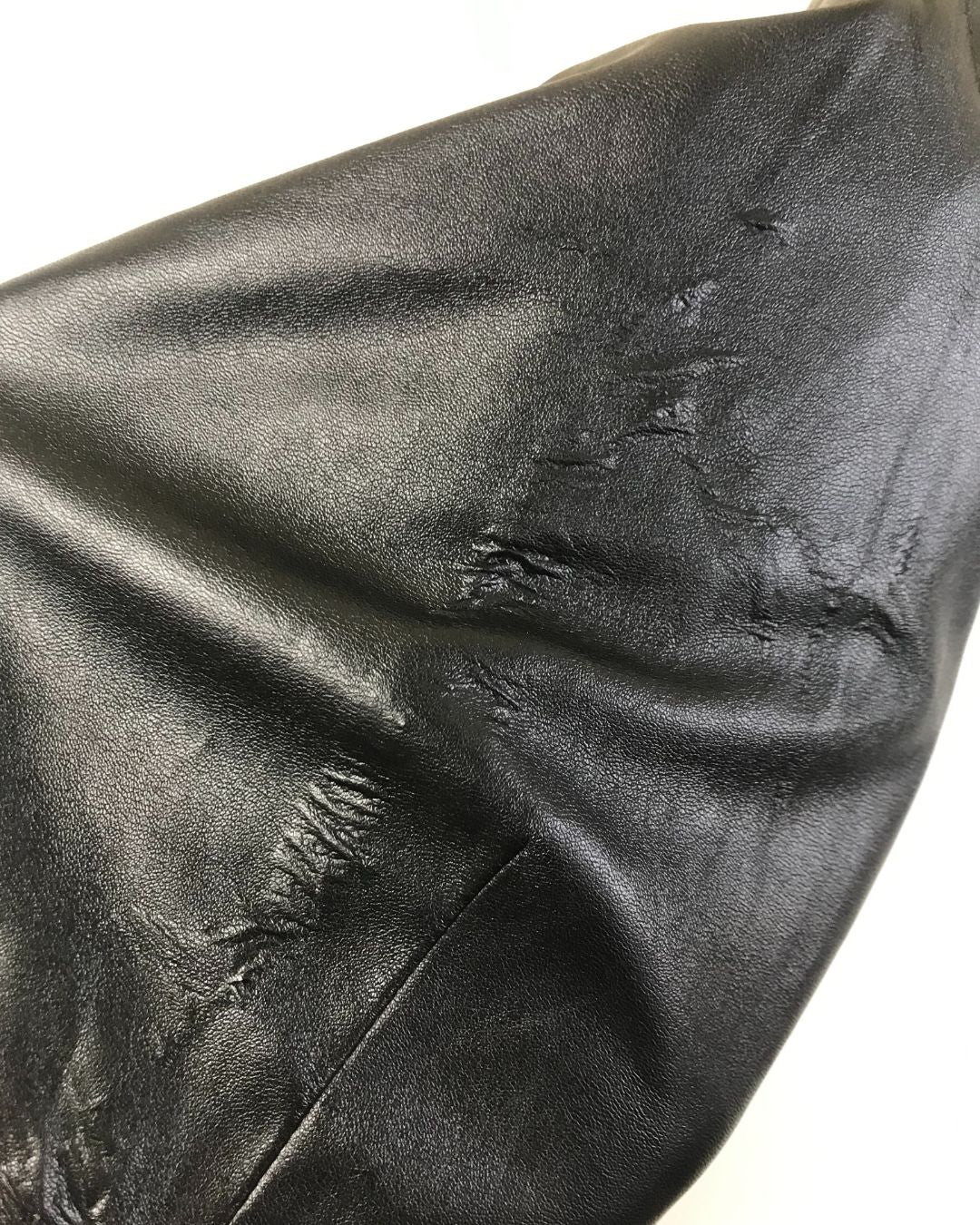 second hand tibi Tibi Faux Leather Black Round Neck Top in Size xs 20 OWNI