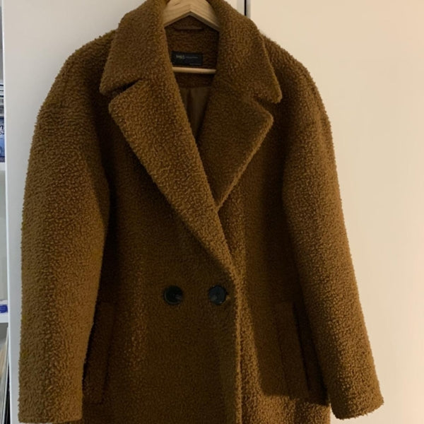 Preloved mustard warm coat by M&S