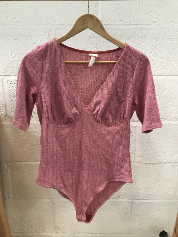 Preloved Pink Waffled Bodysuit