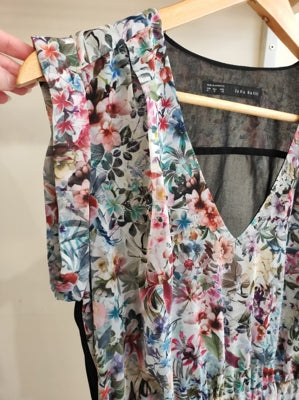Preloved Floral dress with mesh back