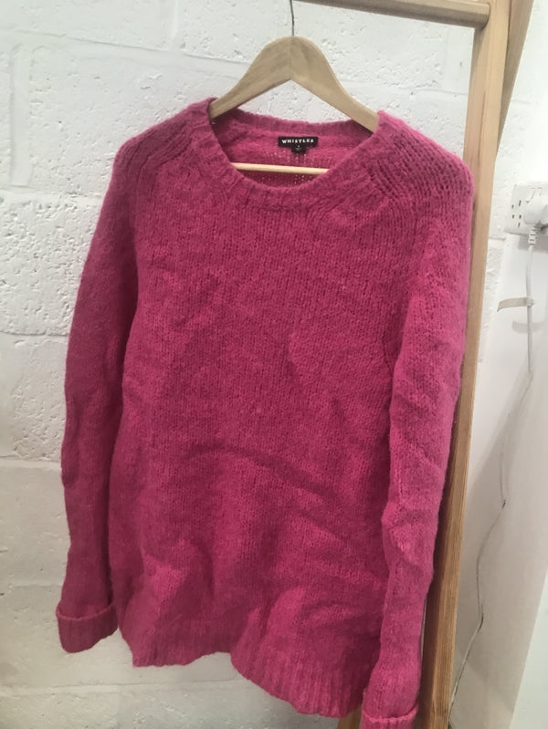 Preloved Bright Pink Alpaca Jumper