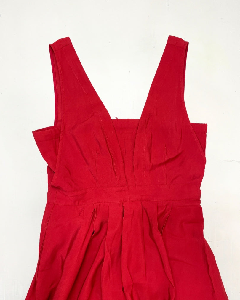 second hand Oliver Bonas Red Midi Dress 10 OWNI