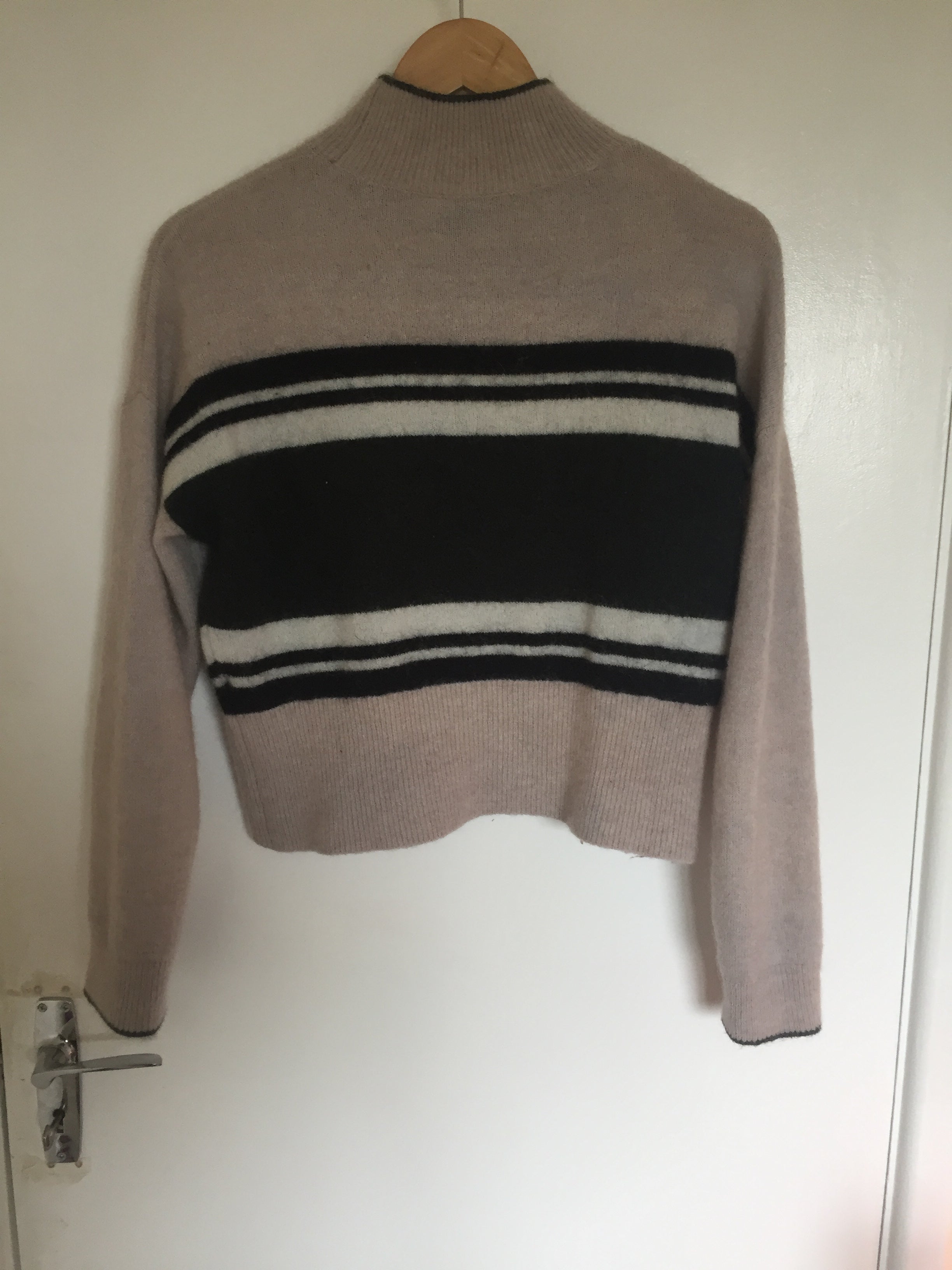 Preloved Roll neck wool stripped jumper