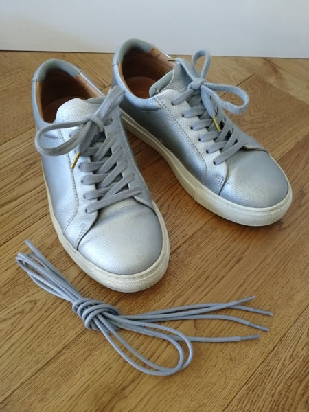 Preloved Seven Feet Apart silver trainers size 37 (UK 4)