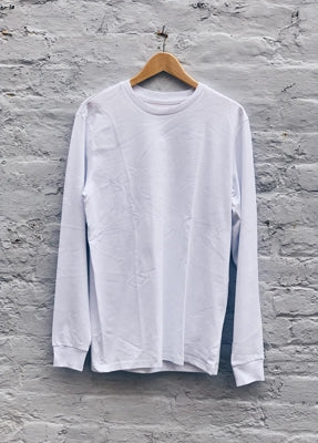 Preloved He Shifts Dry Long Sleeve Tee in White