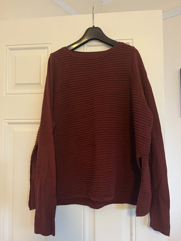 Preloved Stripe Textured Jumper