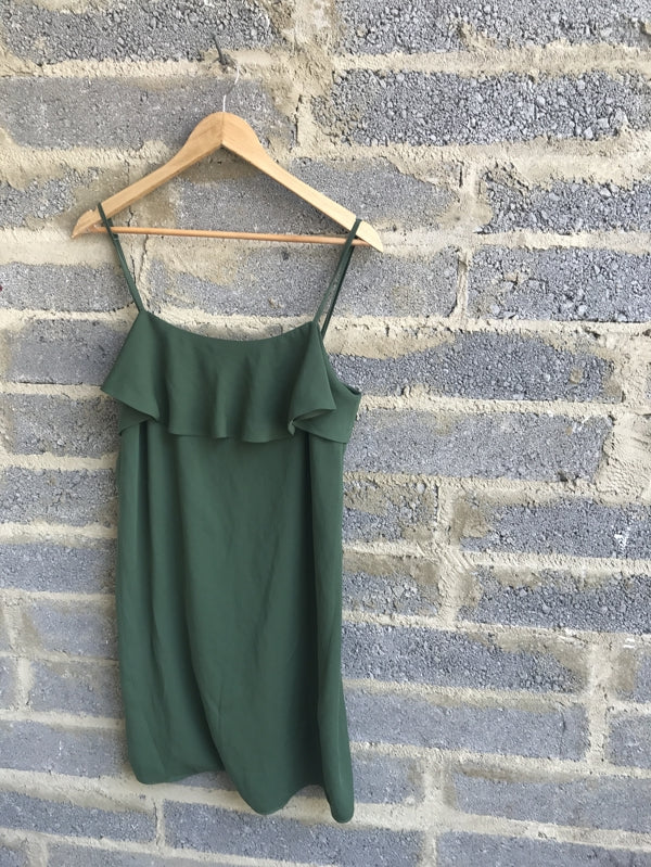 Preloved Green drill dress