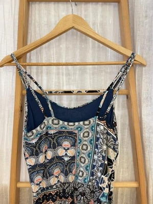Preloved Strappy mosaic style maxi dress