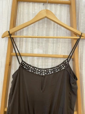 Preloved Grey strappy silky jumpsuit