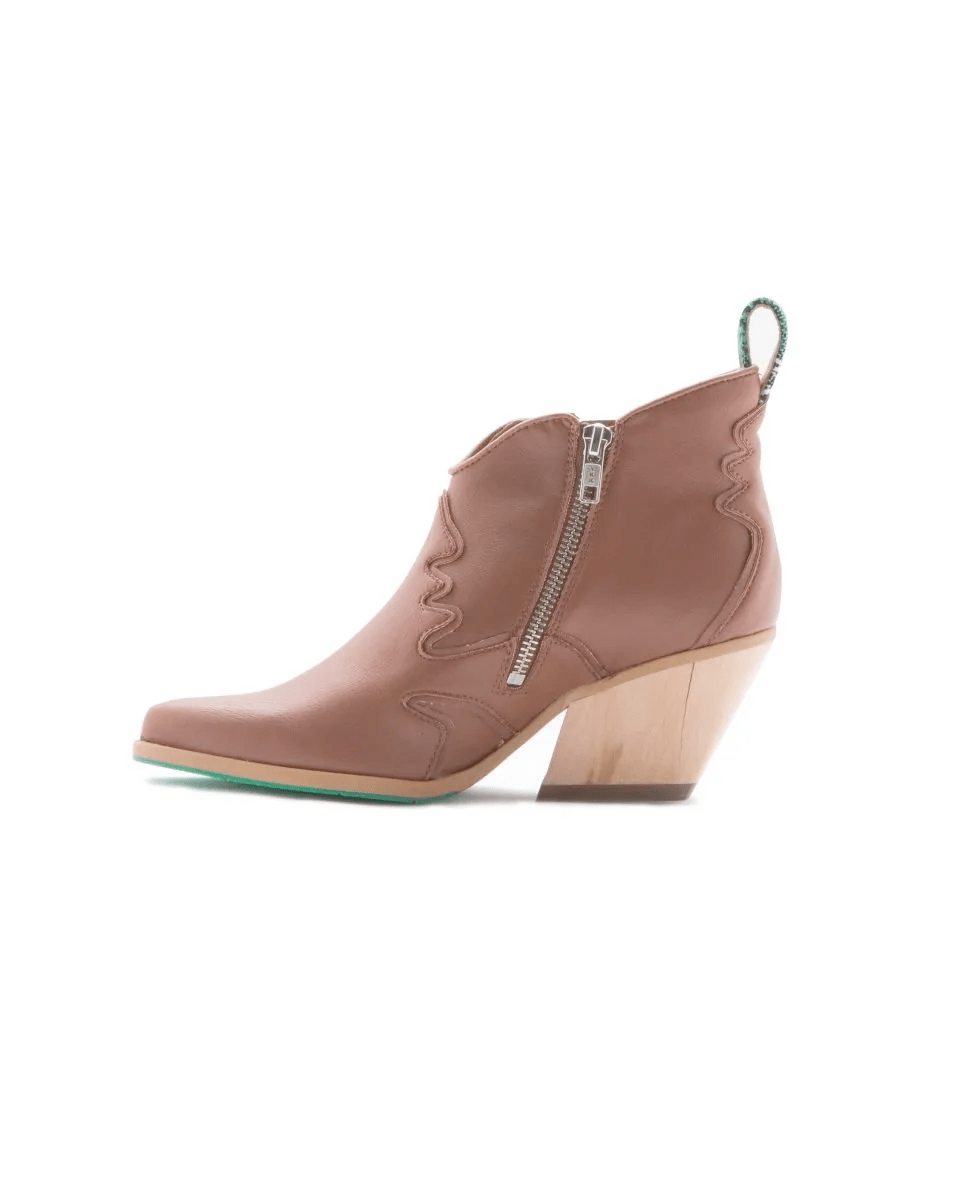 Preloved Atlantis AppleSkin Vegan Leather Ankle Boots | Cognac