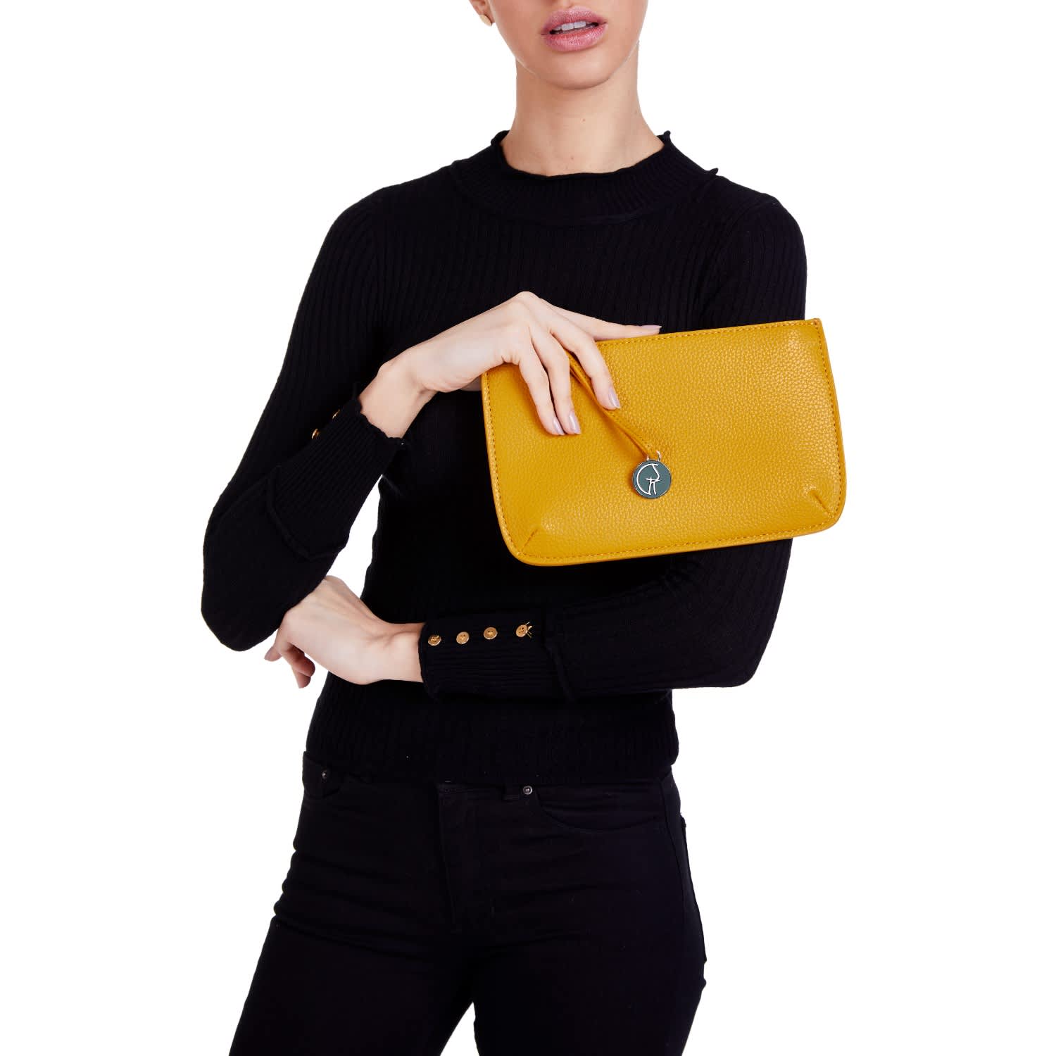 Preloved Multi-Function Vegan Leather Clutch | Mustard
