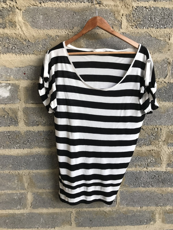 Preloved Stripey Flowy Top