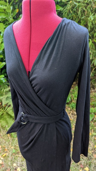 Preloved People Tree Black Teagan Wrap Dress