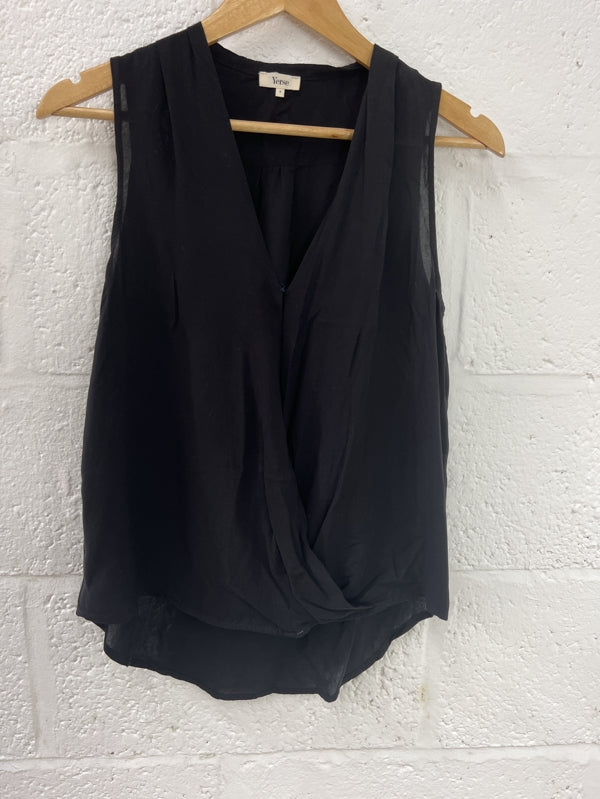 Preloved Black Lightweight Vest top in size 10