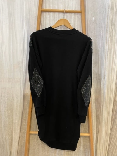 Preloved Black with floral pattern jumper