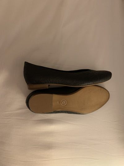 Preloved Pinatex® Vegan Leather Ballerina Pumps | Black