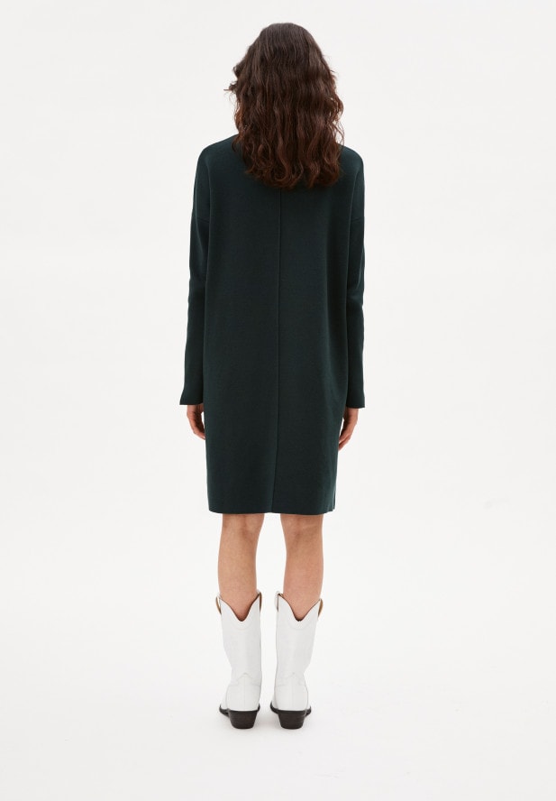 Preloved Sienna Knitted Dress in Vintage Green