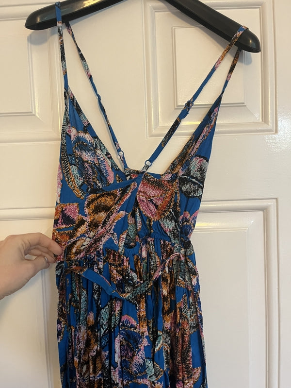 Preloved Floral Cross Back Maxi Dress