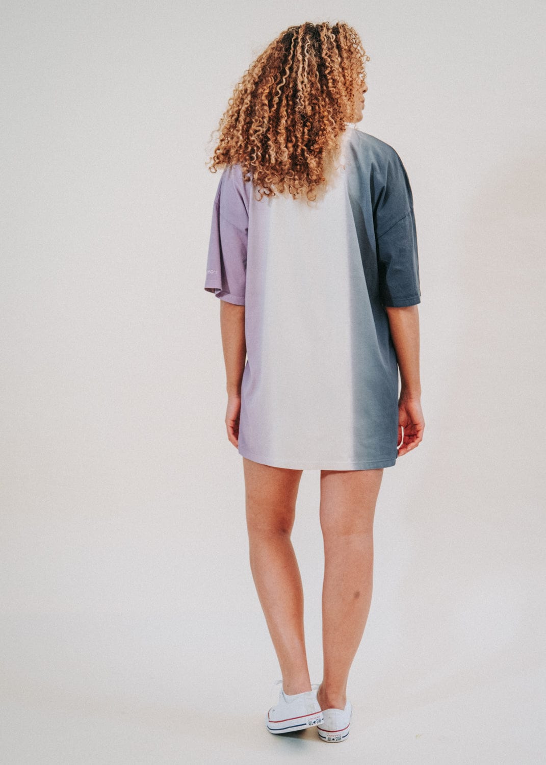 Preloved LA T-Shirt Dress in Dip Dye