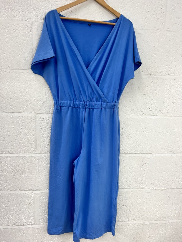 Preloved Blue Organic Cotton Jumpsuit in size 12