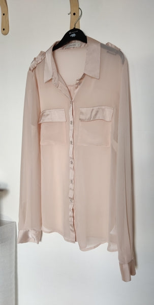 Preloved Sheer nude shirt