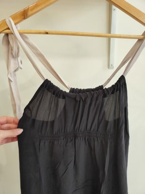 Preloved Silk Draw String Halter Dress