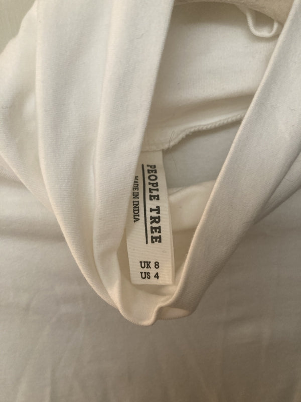Preloved Laila Roll Neck Top in White