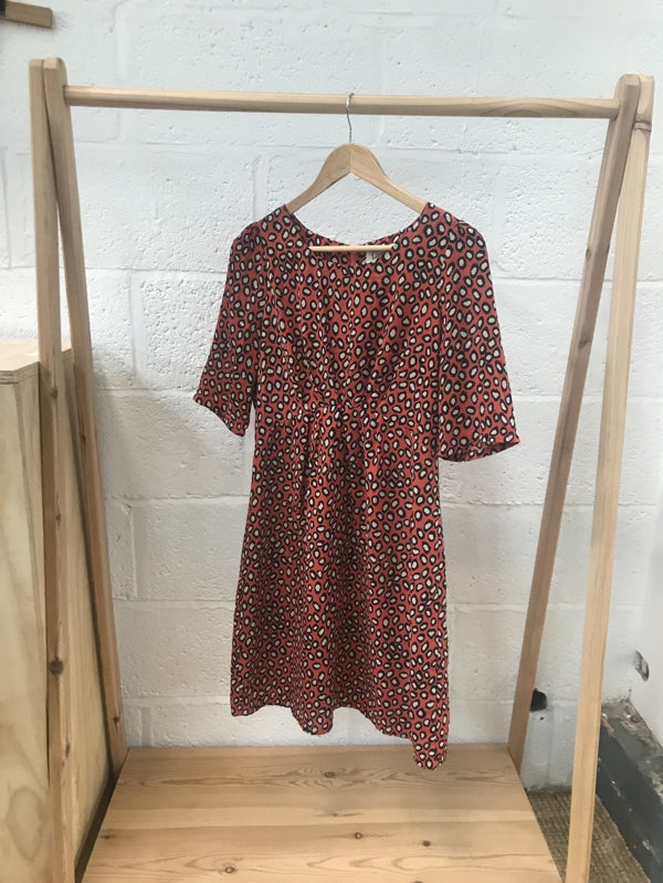 Preloved Red Pattern Mini Dress