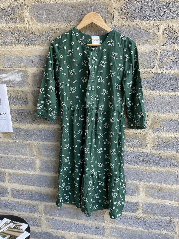 Preloved Green Tencel Floral Dress