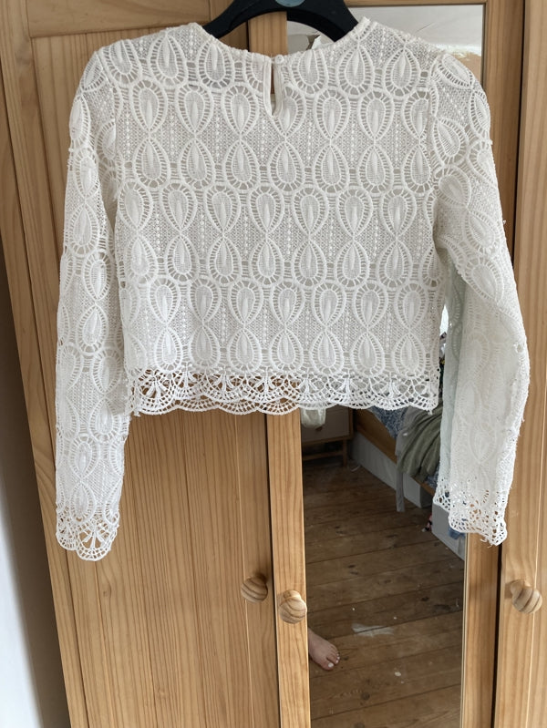 Preloved White cropped top