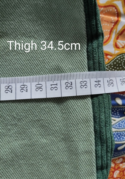 Preloved Green Corduroy Dunagrees