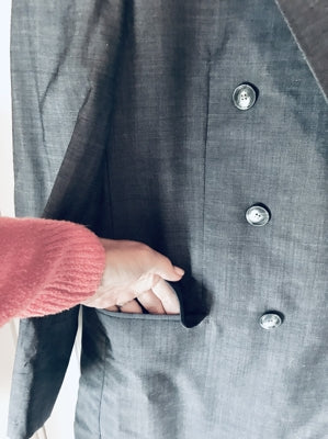 Preloved Oversized Linen Blazer