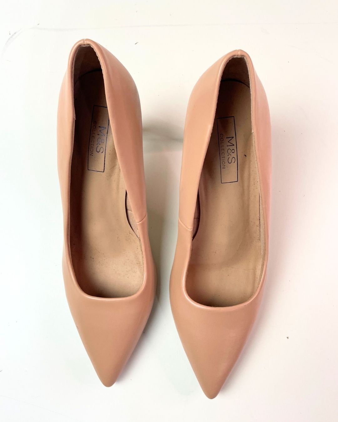 second hand M&S M&S Pink Kitten Heels in Vegan Leather  10 OWNI