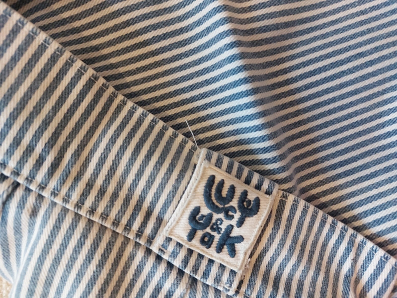 Preloved Lucy and Yak Addisons in blue and white pinstripe