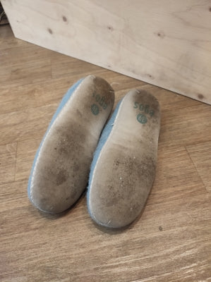 Preloved Wool Slippers in Sea Blue - Size 39