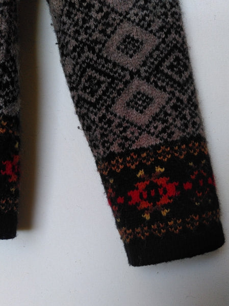 Preloved Pure Wool Icelandic / Nordic Style Cardigan