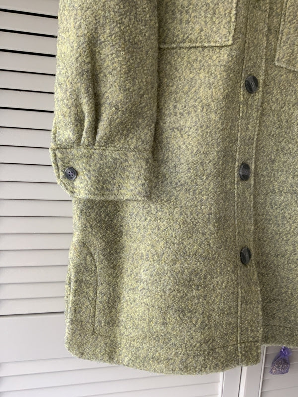 Preloved White Stuff Green Wool Mix Coat