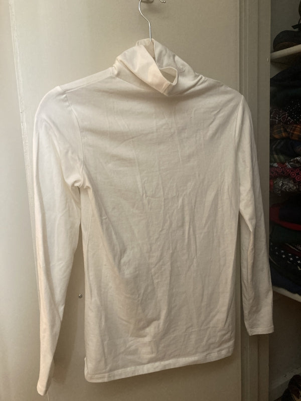 Preloved Laila Roll Neck Top in White