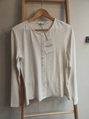 Preloved Edie Rib Top In Cream