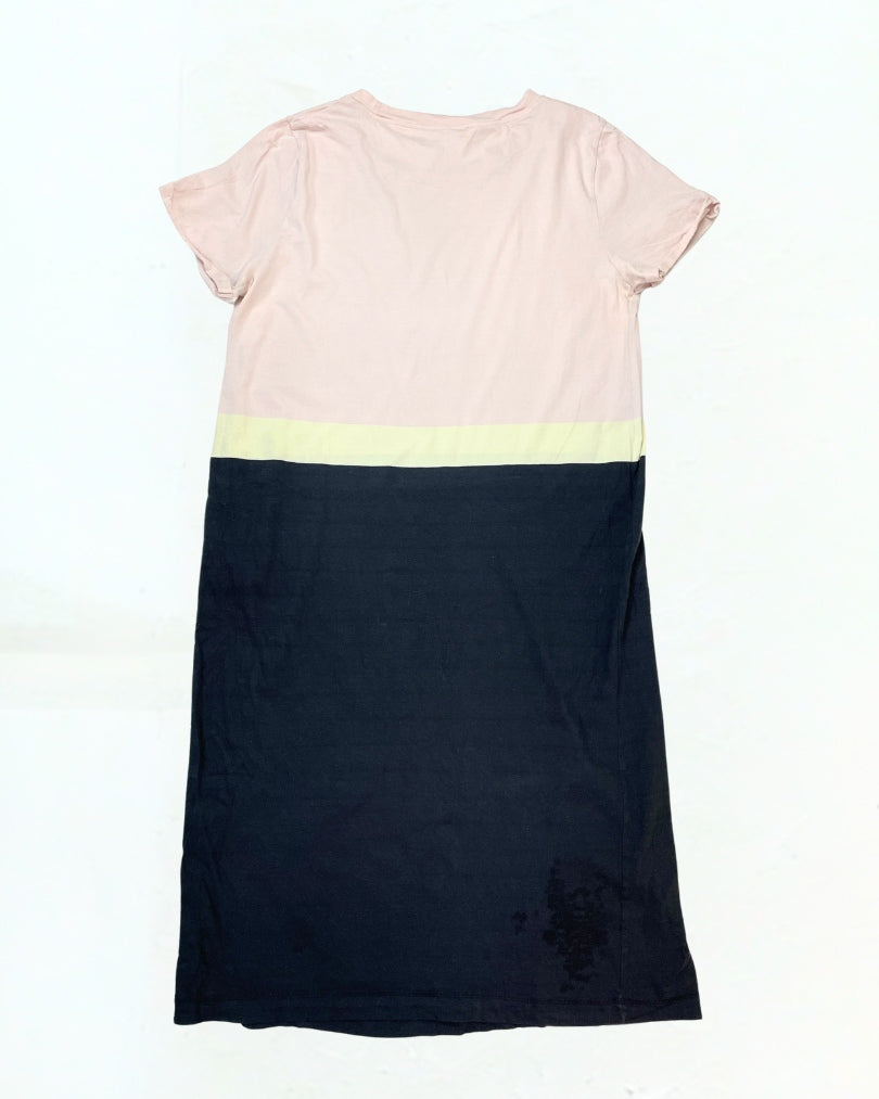 second hand Cos Pink +Black Tshirt Dress 12 OWNI