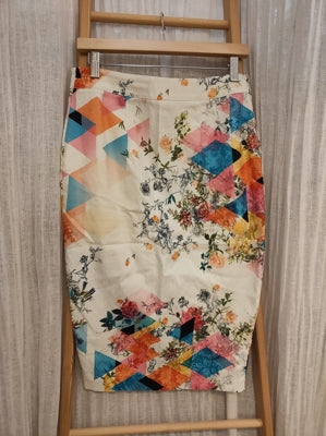Preloved Floral print pencil skirt
