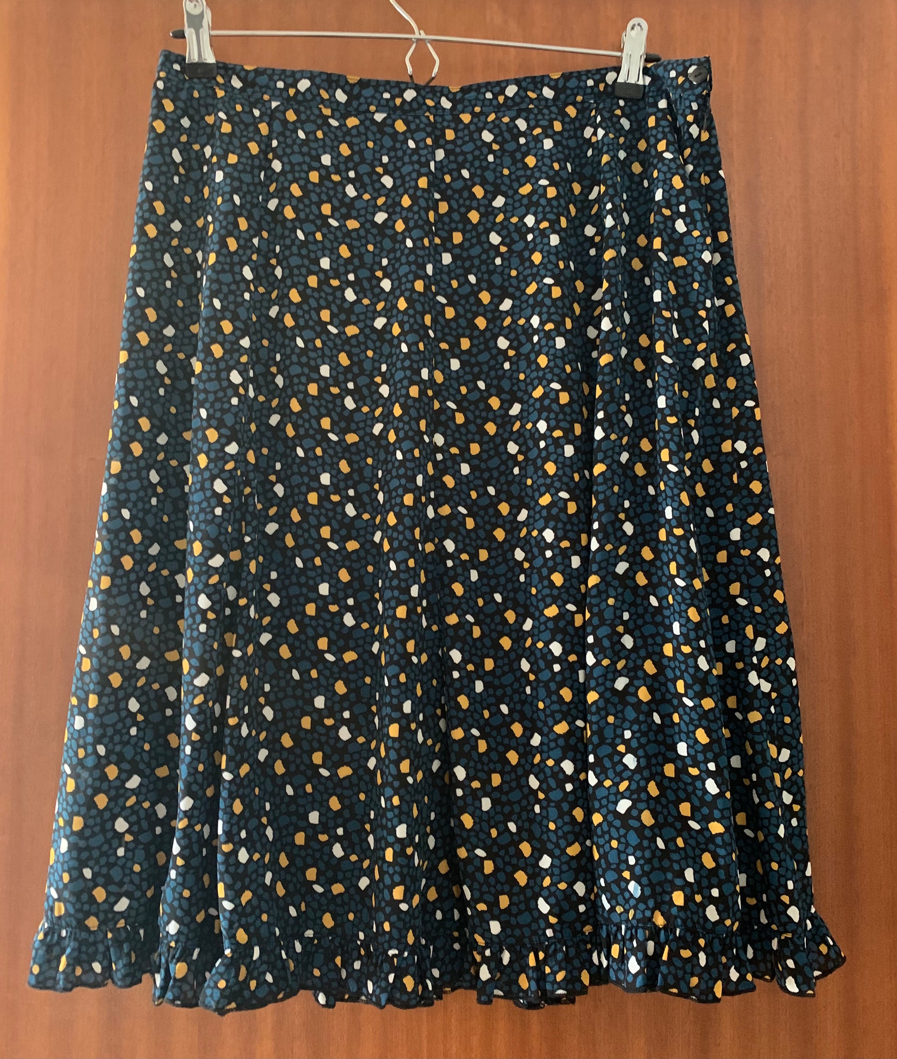 Preloved Abstract-Patterned Skirt