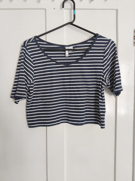 Preloved Cropped Breton t-shirt