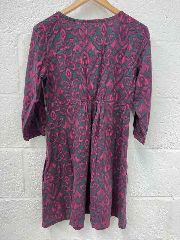 Preloved Braintree l/s purple print dress