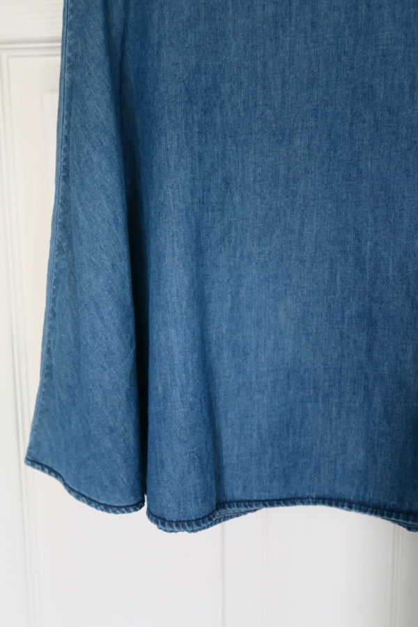 Preloved Light Blue Demin Style Skirt