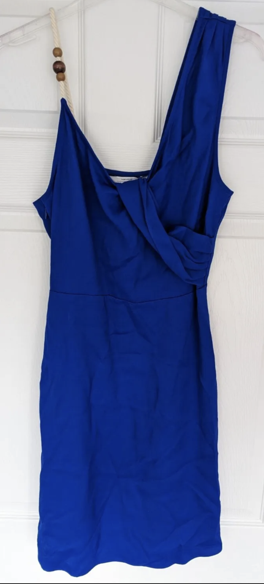 Preloved & Other Stories Blue Draped Rope Strap Dress