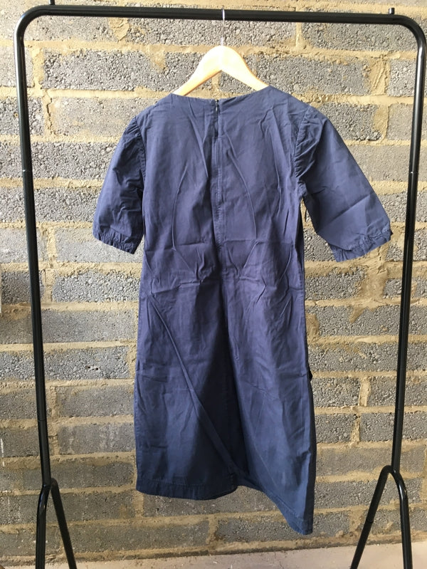 Preloved Toast dress - navy, tulip skirt
